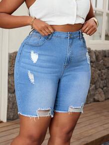 Plus Size Women Cowgirl Style Denim Bermuda Shorts  Summer Outfits For Women Festival Outfits  Elegant Vacation Outfits Woman Biker Shorts