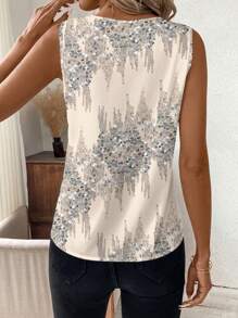 SHEIN Clasi Áo cánh ôm sát cổ chữ V in họa tiết sequin lấp lánh màu mơ cho nữ, trang phục thường ngày, mặc đi chơi mùa hè, hòa nhạc đồng quê mùa hè - Nhiều màu - Xem 2