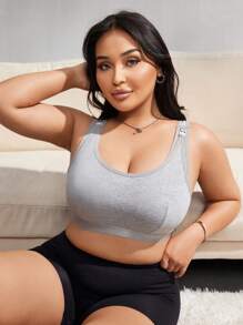 Reggiseno per allattamento tinta unita minimale, taglie forti, premaman