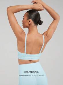 GLOWMODE FeatherFit™ Convertible Strap Sports Bra - Aqua Blue - View 4