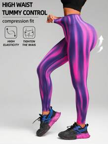 Innovista Leggings deportivos sin costura de cintura alta con efecto degradado a la moda
