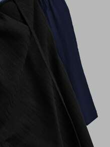 SHEIN Essnce Bộ 3 quần dài mùa hè cho nữ, quần ống rộng buộc eo màu trơn, quần thường ngày rộng rãi - Nhiều màu - Xem 10