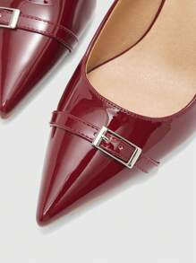 CUCCOO BIZCHIC Women's Pointed Toe High Heel Pumps, Sexy Stilettos Suitable For Outdoor, Commuting, Party, Banquet - Red Spring Shoes - Burgundy - View 7