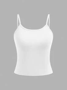 SHEIN Girlism 2pcs/Set Teen Girl Simple Comfortable Soft Skinny Camisole Bras