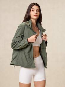 OutZeal OutZeal Women's Casual Zipper Front Stand Collar Waterproof Outdoor Jacket For Hiking