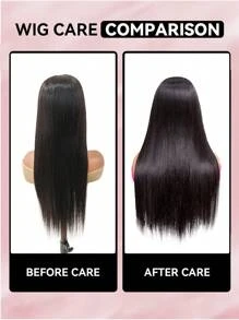 TrueHD Pre Bleached Glueless HD Lace Straight 6*4 180% 16-20 Inch Lace Closure Wigs Natural Black Wear & Go