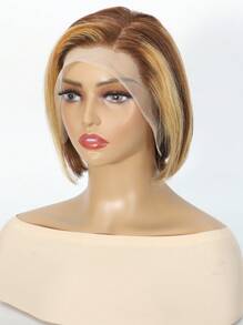 13x4漸層小精靈髮型蕾絲前假髮人類頭髮短波波頭假髮人類頭髮漸層P4/27顏色蕾絲正面波波頭假髮頂級品質假髮適合女士 - SP4/27 - 查看 8