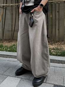 DAZY Men's Casual Plain Gray Loose Fit Jeans, Spring - Grey - View 4