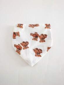 Cozy Pixies Babyflickor 5-delars set: Body med tecknad björnmönster, mössa, vantar, filt, haklapp, presentask - Vitt - Visa 7