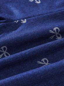 2pcs/Set Baby Girl Spring&Summer Casual Style Bowknot Printing Long Pants - Multicolor - View 3