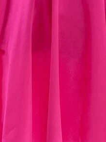 1pc Tween Girls' 3D Floral Shoulder Off Tulle Sequin Elegant Spring/Summer Dress