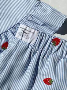 Comfortcana Vacation Outfits Women Blue Striped Women's Casual Tracksuit,Summer Sets - Baby Blue - View 8