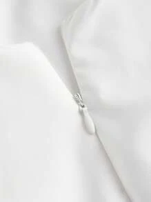 SHEIN MOD Plus Size White Spaghetti Strap Dress With Bow Back Decor, Formal Event Dress,Women's White Backless Bow Tie Long Dress, Summer White Dress,Graduation Dress, Brunch Outfits For Women Flowy Dress,Corset Dress - White - View 3