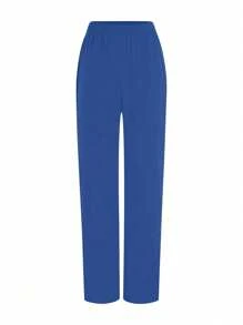 TaskEZ Contrast Color Trim Short Sleeve & Pants Scrub Uniform Set - Blue - View 5