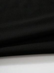 SHEIN EZwear 大码夏季撞色字母图案针织连体衣