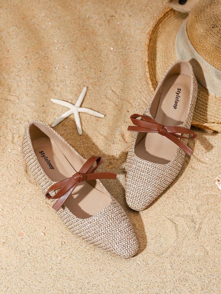 Styleloop Women's Flat Slip-On Shoes, Boho Style, Retro American, Bohemian, Western, Music Festival, Party Outfit For Christmas Holiday Travel Essential Boho - Brown - View 1