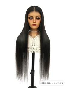 TrueHD 9am Hair Store Wear & Go 6*4 高清蕾丝免胶预拔毛自然发际线直发 180% 8-16 英寸波波头 18-30 英寸长发 高清蕾丝闭合假发 自然黑 高品质时尚假发 新手友好 旅行必备 免胶前额假发 编织真人发 度假必备 情人节真人发蕾丝假发 自然免胶假发 浪漫约会女士假发 - SNatural - 查看 3