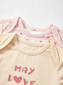 Cozy Pixies 新生嬰兒女童長袖連體褲和帽子套裝,贈禮盒內 - 粉色 - 查看 5
