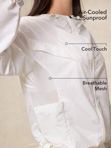 OutZeal WeatherProof-Air Water-Resistant UPF50+ Lightweight Packable Oversize Jacket Women Side Mesh Panle For LightRain Everyday Daily Casual