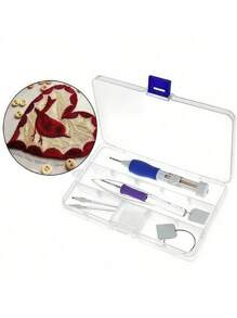 DIY Punch Needle Kit Full Set, Embroidery Pen, Thread, Craft Tool For Fabric Sewing, Beginner-Friendly Poke Needle Art Supplies,Theme Gift