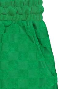 Manfinity Dauomo Men's Letter Print Drawstring Waist Pockets Loose Casual Shorts - Green - View 3