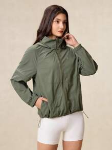 OutZeal OutZeal Women's Casual Zipper Front Stand Collar Waterproof Outdoor Jacket For Hiking
