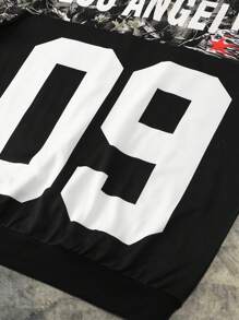 PAVTROS Men's Knitted Hoodie: Casual Style Full Zip Closure Hooded Neckline Long Sleeves Los Angeles Themed Graphic Design Multicolor Camouflage Pattern - Multicolor - View 4