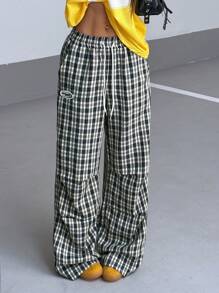 StreetHx Women's Streetwear Fashion Striped Drawstring Oversized Black & White Pants Fall Cloth For Women - Multicolor - View 6