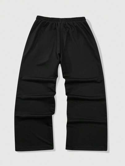 Anime Pantalon de jogging casual quotidien pour hommes, à taille élastique, imprimé de rayures et de branches patchwork