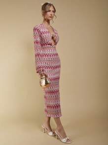 COSMINA 女士长袖连衣裙，夏季时尚 - 彩色 - 查看 5