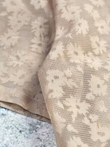 Manfinity Homme 男士休闲度假风，紫色短袖衬衫，采用优雅浪漫的泡泡纹理提花面料和纽扣前襟设计，是音乐节和夏威夷海滩度假的完美之选。 - 彩色 - 查看 7