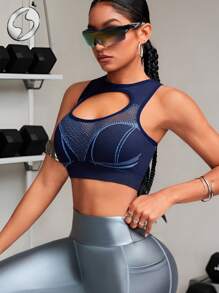 Innovista Women Activewear Seamless Performance Sports Bra, High Elastic Push-Up & Support Workout Padded Gym Top, Breathable Mesh & Dry Fit With Dynamic Print Cropped Top, Edgy & Unique Workout, Tank,Vest Tracksuit For Fitness, Cycle,Bike,Running,Cardio,Strength,Weights,Pilates,Boxing,Outdoor,Hike,Camping,Trail,Yoga,Mat,Volleyball,Climbing, Music Festival, Party, Electric,Base Layer, Blue,Y2K,Autumn Fall Gearfall Outfits For Women Cool Light Blue