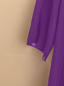 SHEIN LUNE Plus Size Women Floral Embroidery Mesh Top, Casual Holiday Wear