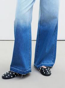 LYSMO Women's Relaxed Fit Pockets Wide Leg Casual Jeans, Versatile,Business,Casual,Fashionable Elegant,2025 Spring Summer Outfits For Women Cowgirl - Blue - View 3