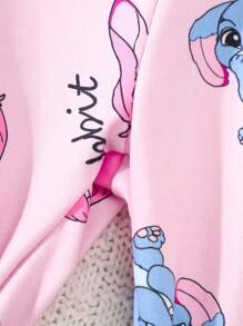 2pcs/Set Young Girl Cute Rabbit Print Soft Comfortable Stretchy Short Sleeve Shorts Pajama Set, Summer Outfit Sets For Kids Cute Clothes For Kids Set Outfit For Kids Girls Outfit Sets 10 Snug Fit Pajamas Holiday Travel Releax Summer Clothes - Pink - View 5