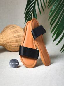 SHUZIA 女士宽版时尚百搭系带一脚蹬平底凉鞋母亲节礼物