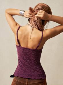 Bohemela Top a canottiera aderente in maglia jacquard con motivo paisley bohémien, stile estivo da vacanza per donne