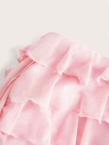 SHEIN EZwear Falda tipo A de color liso para mujer, moda minimalista para el verano