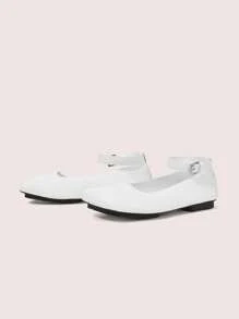 CUCCOO DOLLMOD Women's Casual Simple & Cute White Flat Slip-On Shoes - White - View 6