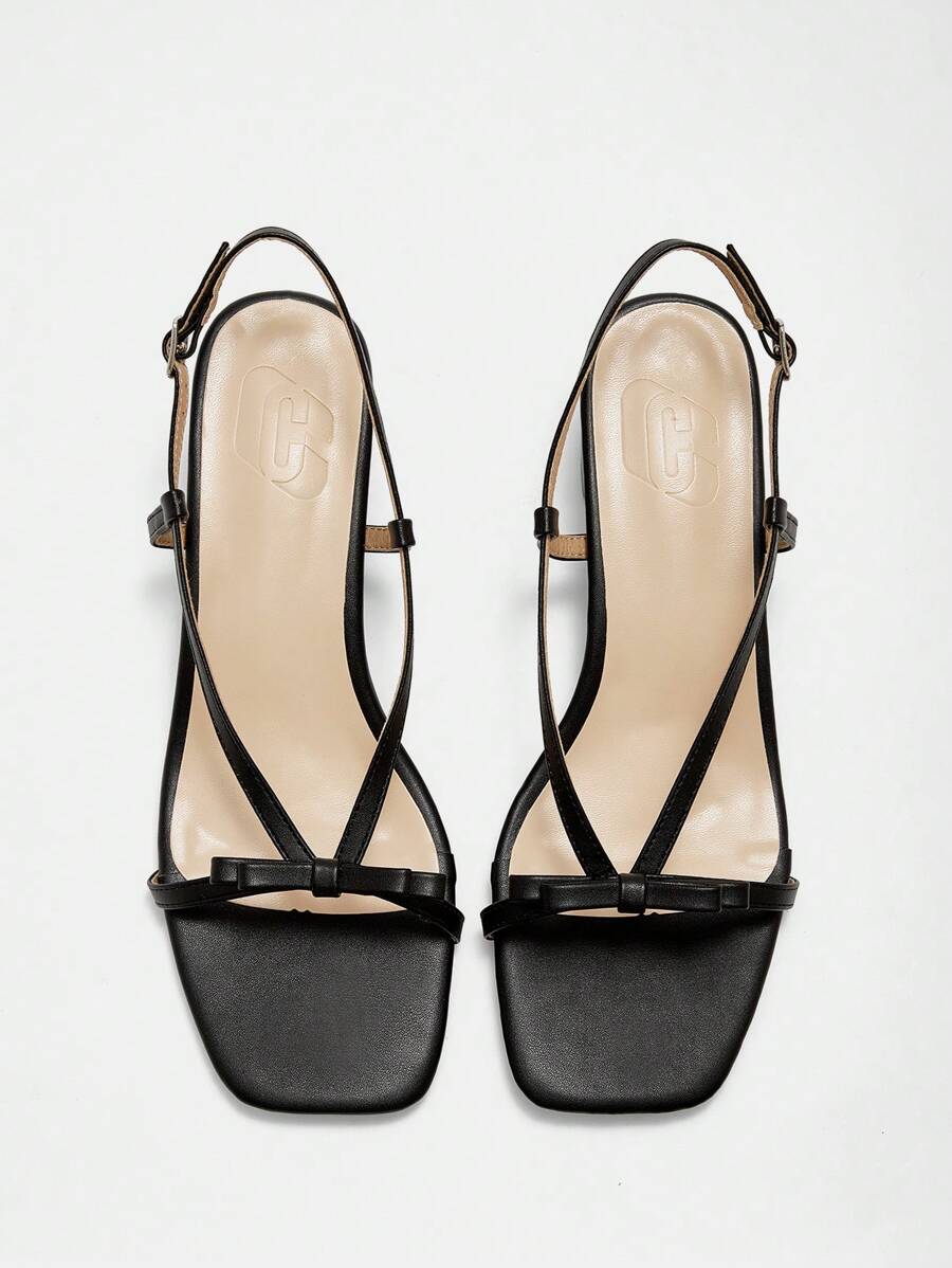 CUCCOO CURVES Sandali con tacco alto da donna stile semplice, con cinturino e punta aperta, adatti per uso esterno