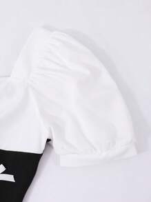 SHEIN Explorewe Tween Girls Fashion Print Bodycon Dress, Suitable For Summer Party And Casual Wear