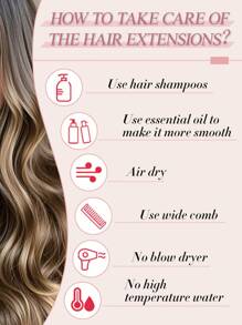 Seamless Clip Ins 无痕夹式接发，真人发，7片装，栗棕色真人发接发，夹式真人发，隐形PU皮，自然Remy真人发接发 - S6 - 查看 9