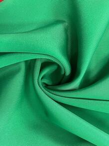 Slaydiva Plus Size Women 2pcs Swimwear Set, Color Blocked Deep V-Neck Halter Top, High Waist Slimming Hipster Bottom, Sexy Fashion Beach Vacation Bikini For Summer - Red - View 6