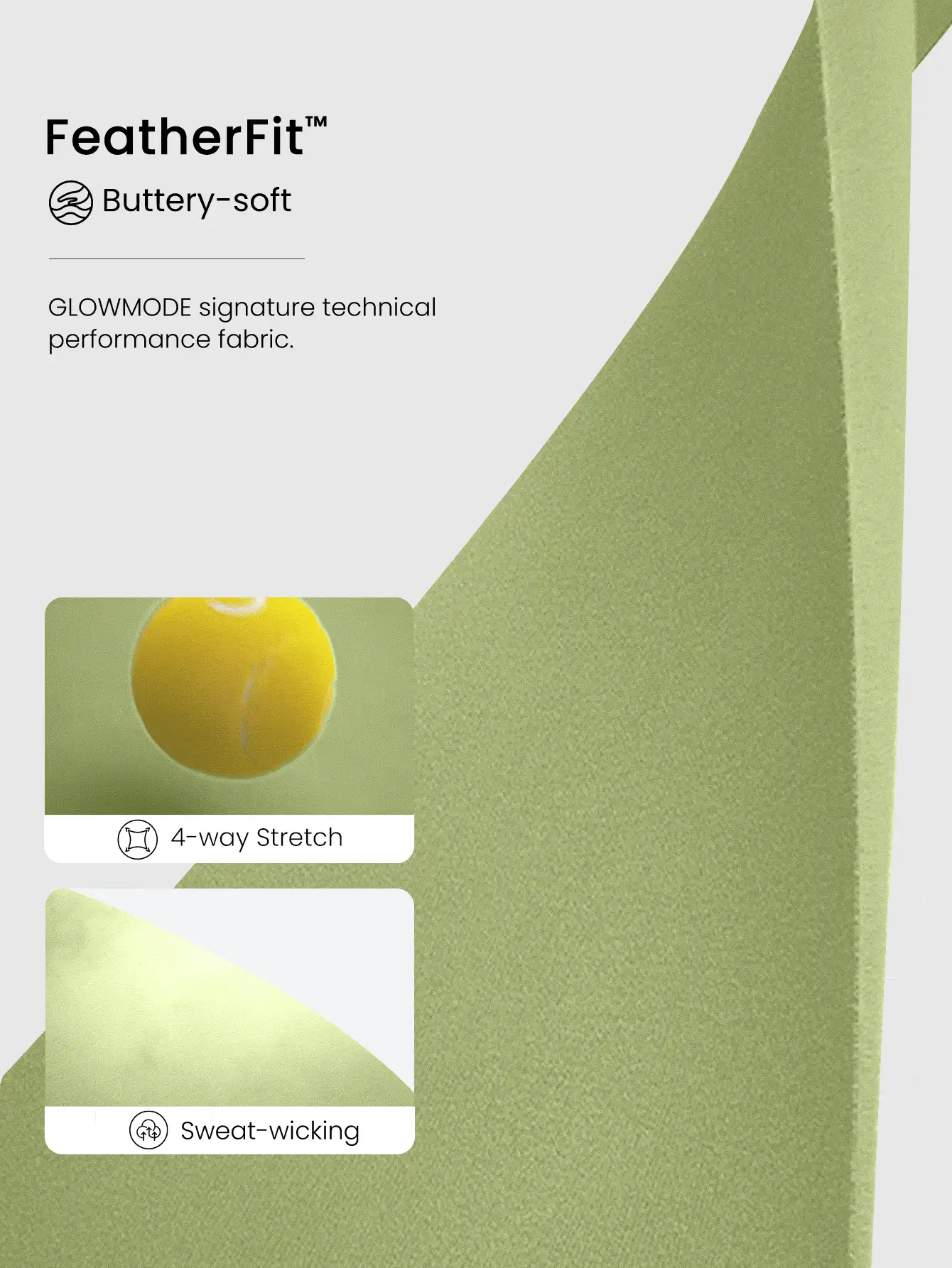 GLOWMODE FeatherFit™ U Back Cropped Active Tank Top Low Impact Yoga Daily