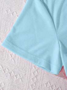 EMERY ROSE Áo thun tay ngắn cỡ lớn Too Many Storms - Màu xanh nhạt - Xem 3