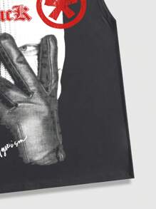 ROMWE MEN Street Life Camiseta de tirantes de verano con estampado de retrato para hombre