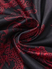 ROMWE Grunge Punk Summer Tops Y2K Retro Sexy Dragon Print Halter Tank Top For Plus Size Women