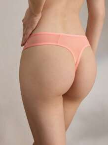 Ocili Ocili 1 Pieza de ropa interior tipo tanga cómoda, semitraslúcida, suave y sedosa de estilo sencillo