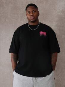 SUMWON Streetwear Urban Graffiti Style T-Shirt Projects Graphic Oversized Casual Fashion Statement Tee Summer Festival Comfort Fit Street Culture Design - Black - View 2