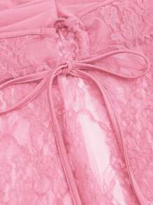 EgrlEra Women's Lace Splice Tube Top Y2K  - Baby Pink - View 3